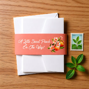 Zuidelijke Perzik Tuin Baby Shower Uitnodigingen Wikkel