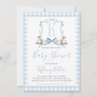 Zuidelijke Preppy Blauwe Eend Jongens Baby Shower
