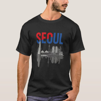 Zuidelijke stadsgezicht van Seoul Zuid-Korea Reis T-shirt