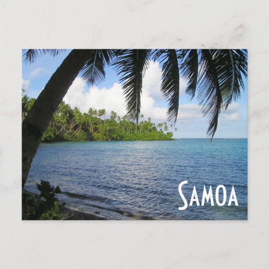 Zuidelijke Stille Oceaan ingelijst door Palm Tree, Briefkaart (Voorkant)