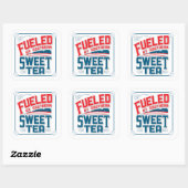 Zuidelijke Sweet Tea Square Stickers (Vel)