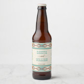 Zuidelijke westerne boho-stam gepersonaliseerd bier etiket (Voorkant)