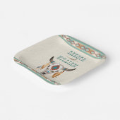 Zuidelijke westerne boho-stammenbruiloft papieren bordje (Gebogen)