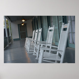 Zuidelijke Witte schommelstoelen Poster