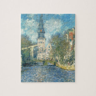 Zuiderkerk in Amsterdam door Claude Monet Legpuzzel