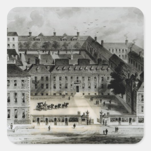 Zuidfront van Leicester House, ca.1720 Vierkante Sticker (Voorkant)