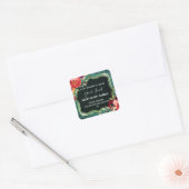 Zuidkaarsenlabels met weinig Blauwgroen en goudgec Vierkante Sticker (Envelop)