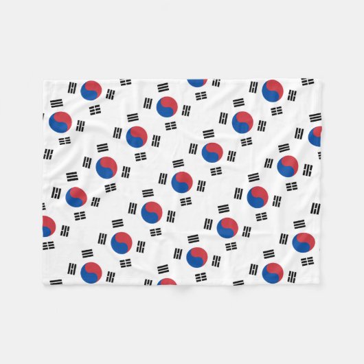 Zuidkoreaanse Vlag - Korea - Taegeukgi - 대한민국의국기 Fleece Deken (Voorkant (Horizontaal))