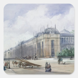 Zuidoost-aspect van de tentoonstelling van 1862 vierkante sticker