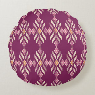 Zuidoost-Aziatisch: Retro Aboriginal Pattern Rond Kussen