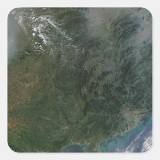 Zuidoost-China Vierkante Sticker (Voorkant)