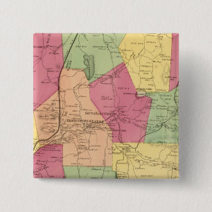 Zuidoost, stad vierkante button 5,1 cm