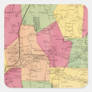 Zuidoost, stad vierkante sticker