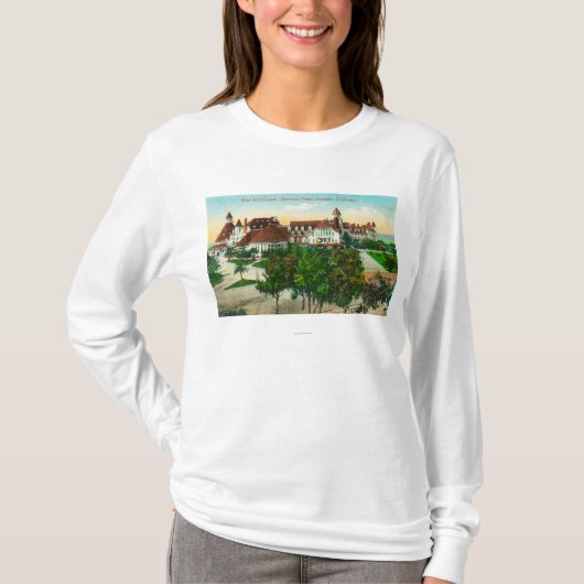 Zuidoostelijk Uitzicht van het Hotel del Coronado T-shirt (Voorkant)