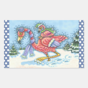 ZUIDPINKFLAMINGOS HOLIDAY STICKERS