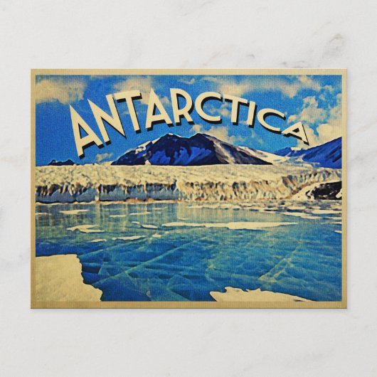 Zuidpool Antarctica Briefkaart (Voorkant)