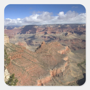Zuidrand uitzicht op de Grand Canyon, Arizona, Vierkante Sticker