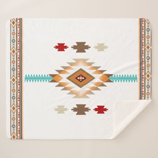 Zuidwest 2 - veranderlijke kleur sherpa deken (Voorkant (horizontaal))