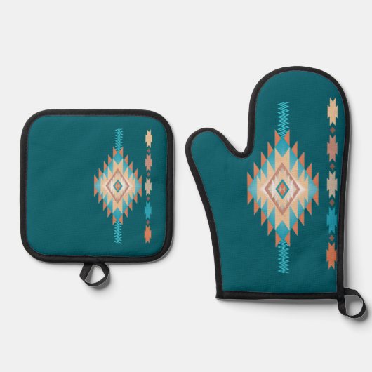 Zuidwest 4 - veranderlijke kleur ovenwant & pannenlap set (Voorkant)