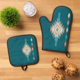 Zuidwest 4 - veranderlijke kleur ovenwant & pannenlap set