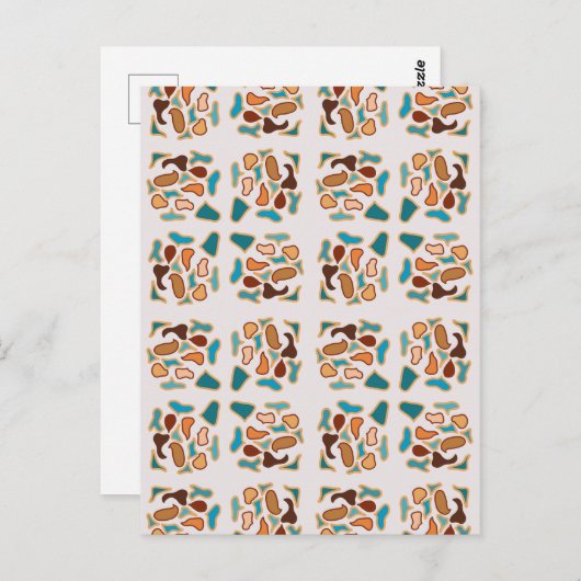 Zuidwest-Abstracte aardetinten Pattern Art Briefkaart (Voorkant / Achterkant)