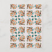 Zuidwest-Abstracte aardetinten Pattern Art Briefkaart (Voorkant)