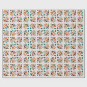 Zuidwest-Abstracte aardetinten Pattern Art Cadeaupapier (Vlak)