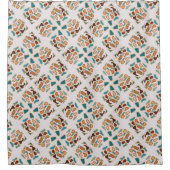 Zuidwest-Abstracte aardetinten Pattern Art Douchegordijn (Voorkant)