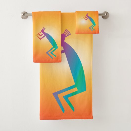 Zuidwest-Abstracte Kokopelli Bad Handdoek (Insitu)