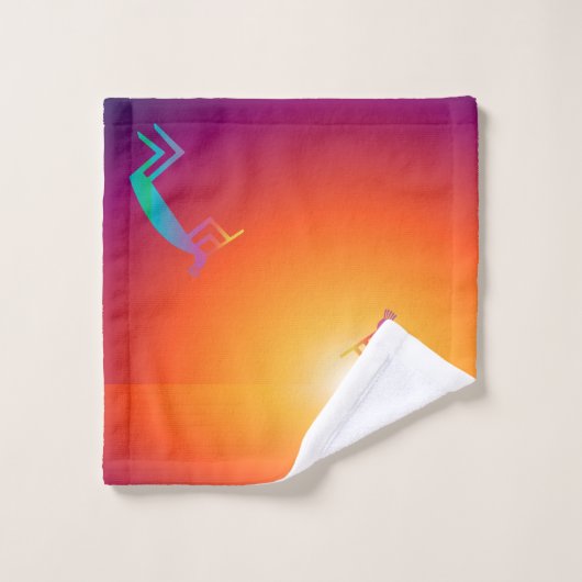 Zuidwest-Abstracte Kokopelli Bad Handdoek (Wasdoekje)