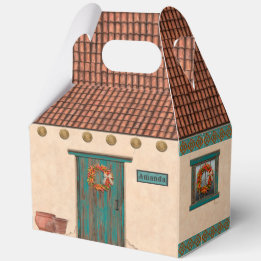 Zuidwest Adobe en Terracotta Tegels Huisontwerp Bedankdoosjes