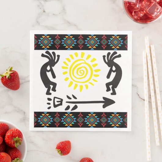 Zuidwest-Amerikaans-Indische Kokopelli Servet (Insitu)