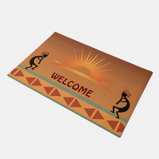 Zuidwest-Amerikaans Kokopelli Doormat Deurmat (Schuin)