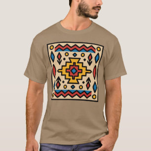Zuidwest-Amerikaanse geometrische inheemse ontwerp T-shirt
