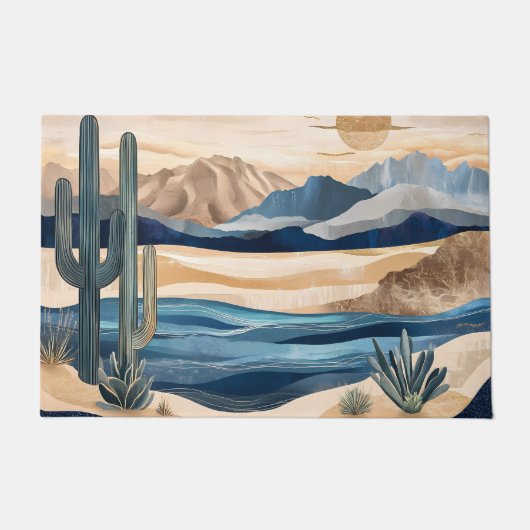 Zuidwest Cactus Beach Waterlandschap Deurmat (Voorkant)