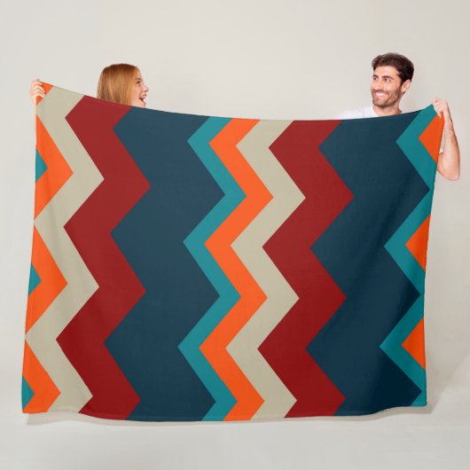 Zuidwest-Chevron Fleece Deken (In situ)