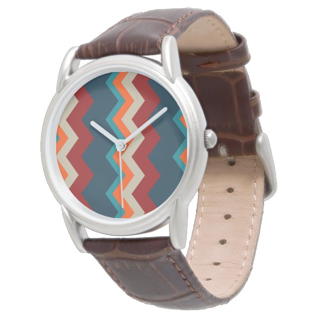 Zuidwest-Chevron Horloge (Gekanteld)