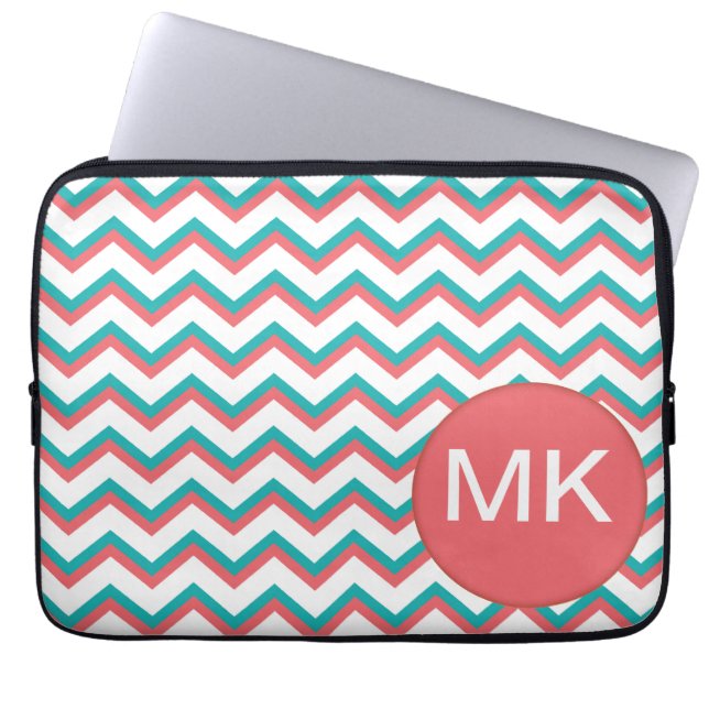 Zuidwest-Chevron-patroon Laptop Sleeve (Voorkant)