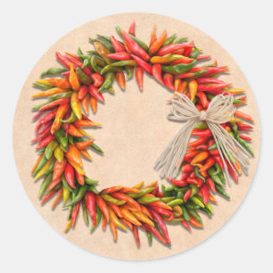 Zuidwest Chile Ristra Krans Kerstmis Ronde Sticker