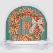 Zuidwest Chili krans gepersonaliseerd Sneeuwbol (Achterkant)