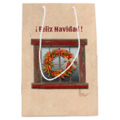 Zuidwest Chili Krans Vakantie Kerstmis Medium Cadeauzakje (Voorkant)