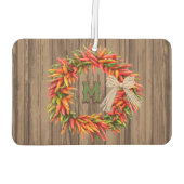 Zuidwest Chili Ristra Krans Gepersonaliseerd Initi Luchtverfrisser (Achterkant)