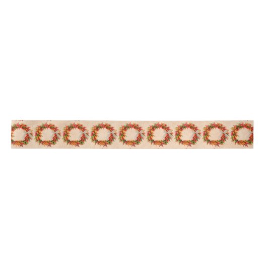 Zuidwest Chili Ristra Wreath on Adobe Wall Lint (Voorkant)