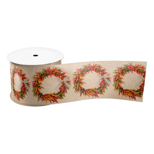 Zuidwest Chili Ristra Wreath on Adobe Wall Lint (Spoel)