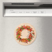 Zuidwest Chili Ristra Wreath on Adobe Wall Magneet (Insitu (Vaatwasser))