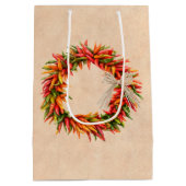 Zuidwest Chili Ristra Wreath on Adobe Wall Medium Cadeauzakje (Achterkant)