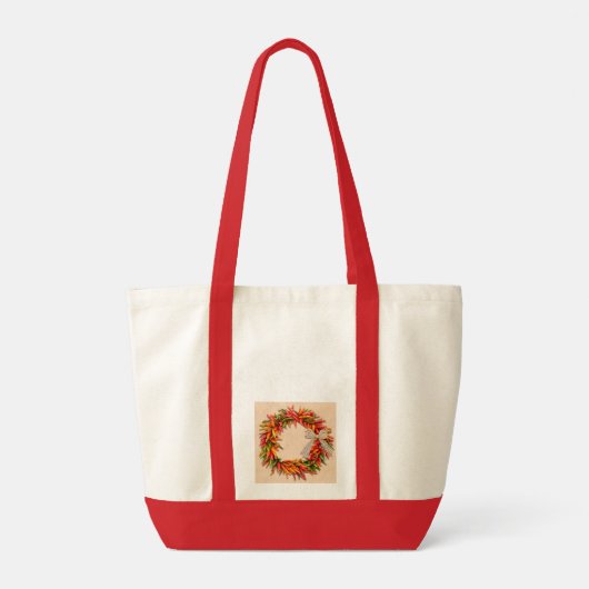 Zuidwest Chili Ristra Wreath on Adobe Wall Tote Bag (Achterkant)