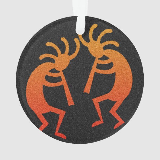 Zuidwest Dancing Kokopelli Kerstvakantie Ornament (achterkant)