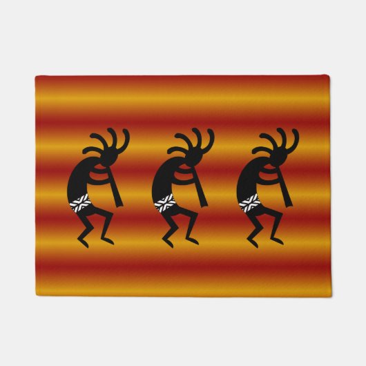 Zuidwest Dancing Kokopelli woestijn zonsondergang Deurmat (Voorkant)