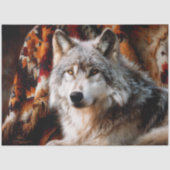 Zuidwest Ember Wolf Portret Tissuepapier (Voorkant)